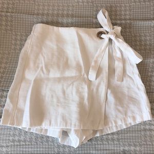 White Wrap Skort